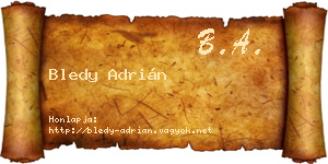Bledy Adrián névjegykártya